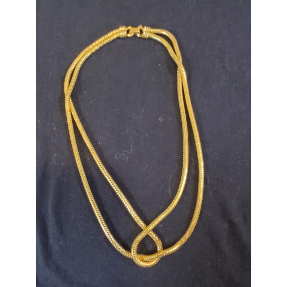 Vintage Multi Strand Gold Tone Chain With Non Adjustable Clasp